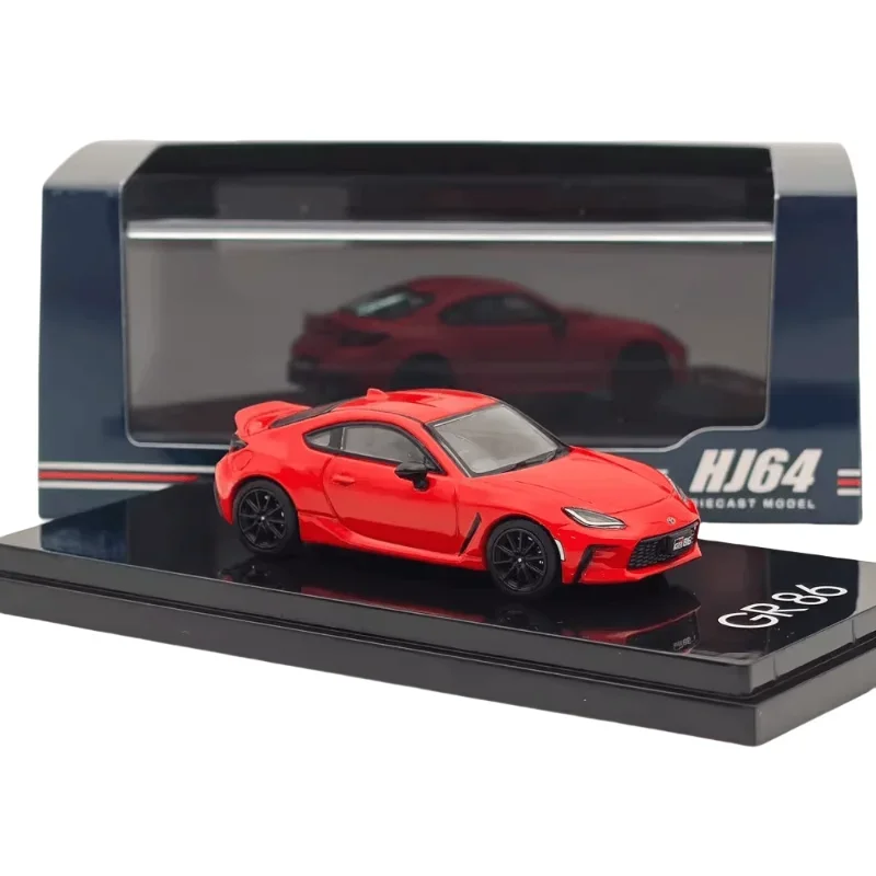 1/64 Toyota GR86 RZ sports car alloy simulation model, children\'s collection of decorative toys, holiday gifts for friends.