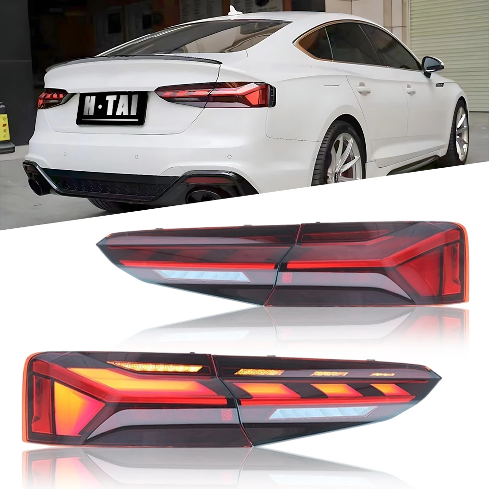 Pair LED Tail Lights For Audi A5 S5 2017-2020 Taillight Assembly Rear Lamps Taillights Dynamic Turn Signal Car Light Assemblies