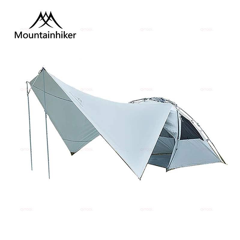 

MOUNTAINHIKER Automatic Camping Tents with Detachable Sunshade Canopy Silver Coated Beach Canopy Tent for 3-4 People캐노피천막
