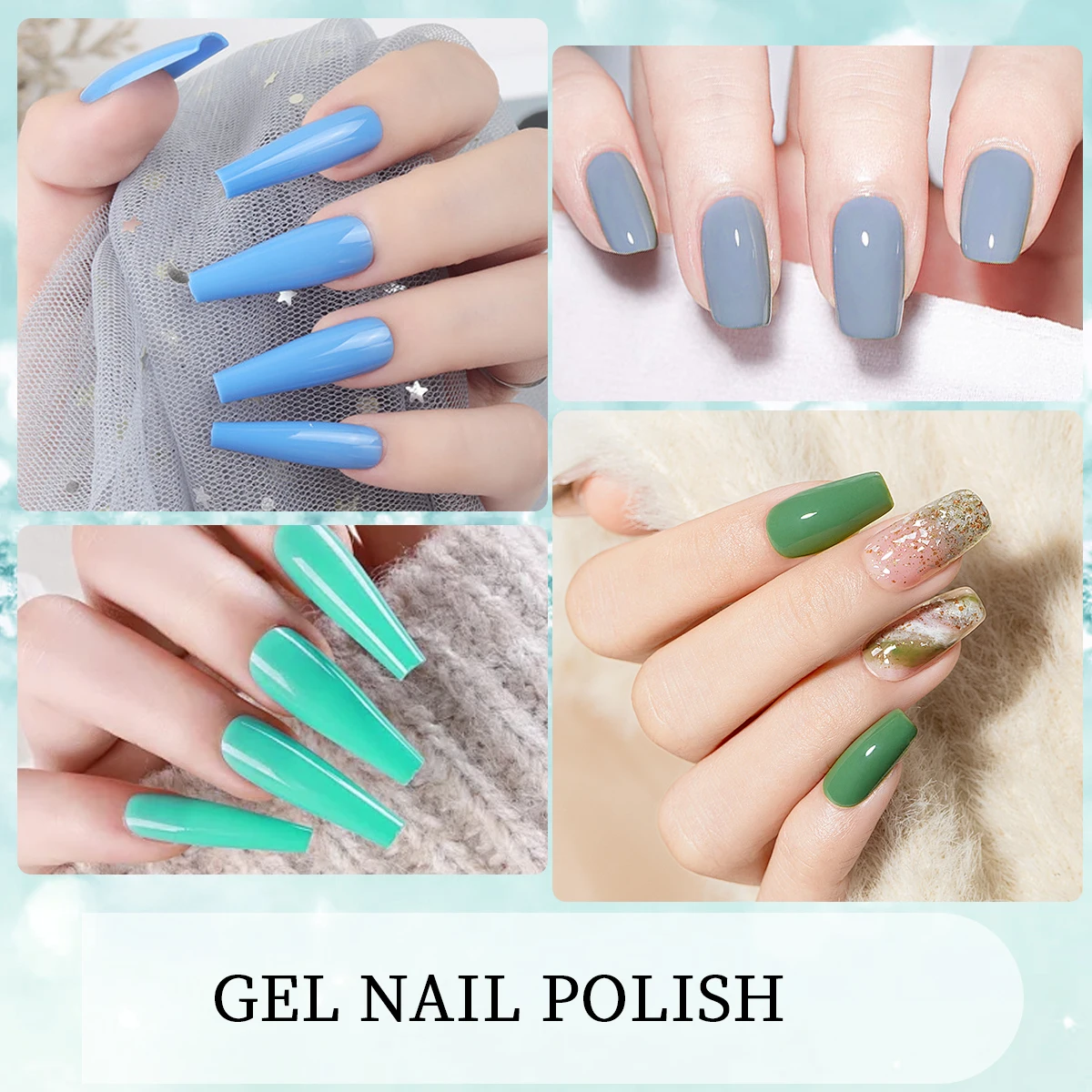 Ensemble de vernis à ongles gel coloré 5 pièces - paillettes brillantes, vernis à ongles LED semi permanent