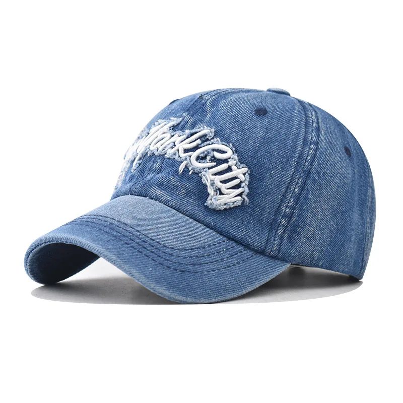 

2025 Denim Baseball Cap Men Women Embroidery Letter NY City Snapback Hat Casquette Summer Sports Hip Hop Cap Gorras Unisex Hats
