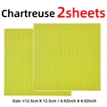 2 hojas de color chartreuse