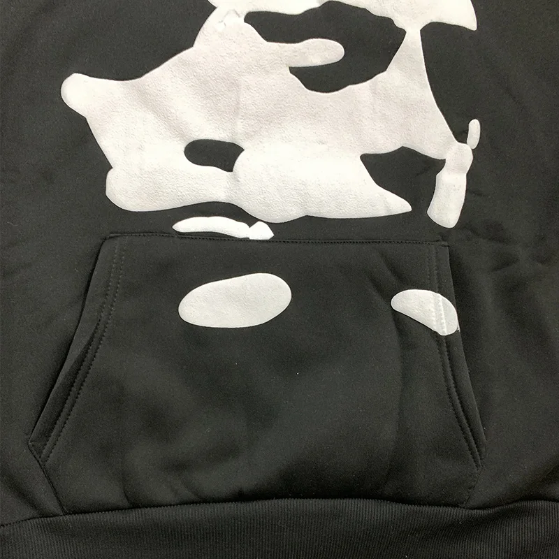 Y2K Vintage Gothic Aesthetics Hooded Sweatshirt Casual Number 3 Face Printing Autumn Winter Commuter Fashion Street Women Hoodie