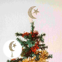 Xmas Tree Topper Christmas Star Solar Lights Outdoor Decorative Festival Decorations Felt