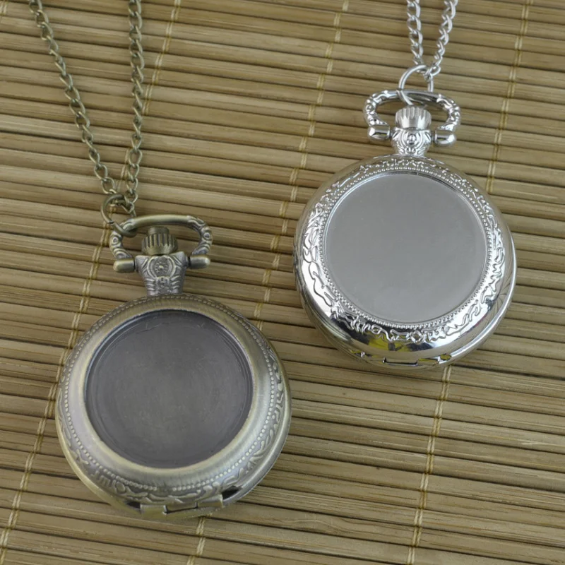 التجارة الخارجية متوسطة الملمس الرجعية ساعة الجيب الأزياء زخرفة الملحقات DIYHeader ساعة الجيب بالجملة يمكن إضافة الشعار