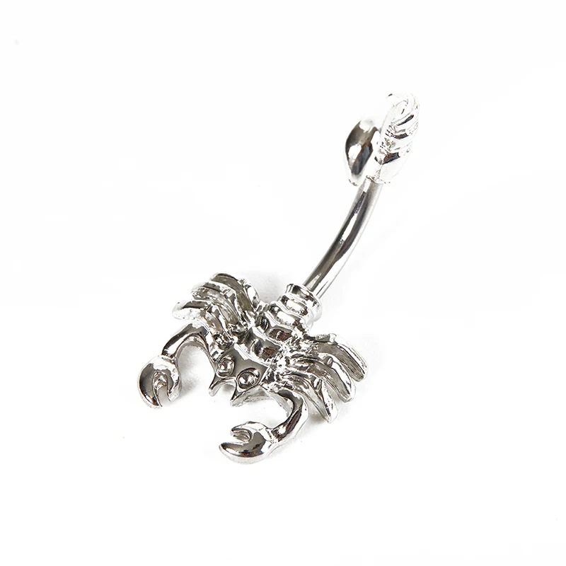 Simple Piercing Belly Button Buckle Ring Fashion Accessories Scorpion Shape Piercing  Buckle Ring Punk Body Jewelry Accessories