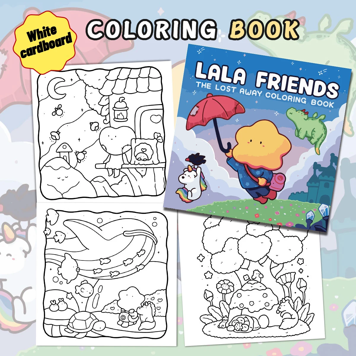 Fuzzy Friends Coloring Books, Cute Scenes, Easy Coloring, For Home Parent - Child DIY, Relax, Unwind, Boost Creativity
