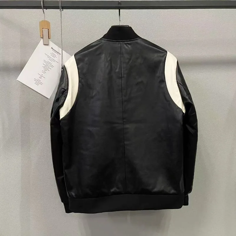 Classic PU Leather Bomber Jackets Men Vintage Leather Jacket Spring Autumn Baseball Jacket Trench Coats Men's Windbreakers