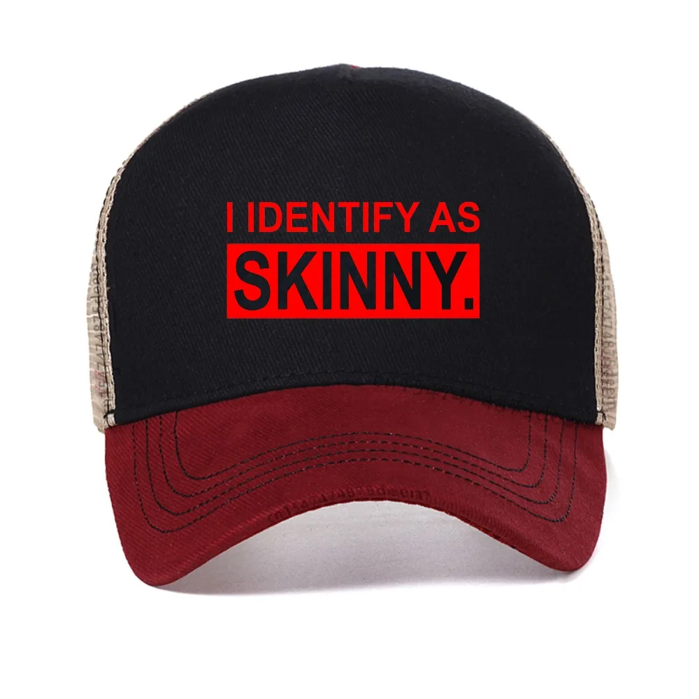 

Funny Sayings I Identify As Skinny baseball cap Casual Fashion Hip Hop hat unisex adjustable mesh trucker caps Snapback hats