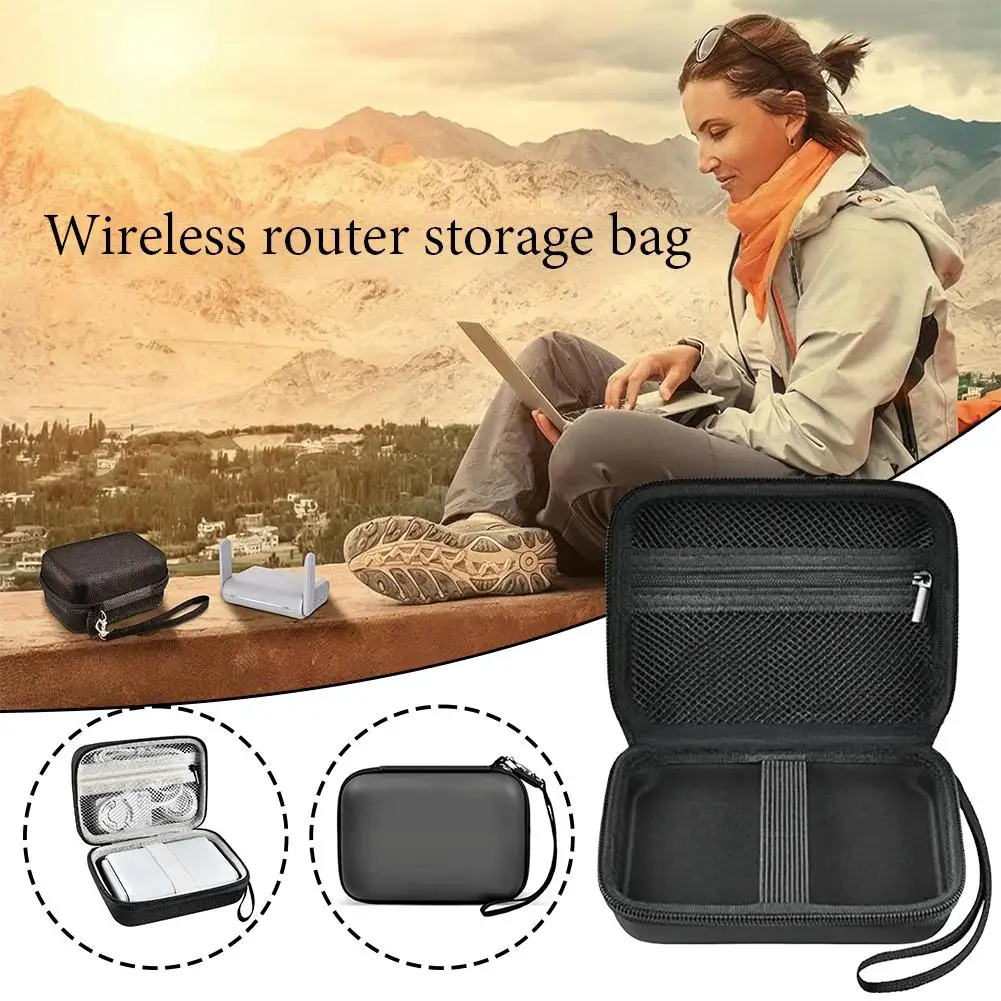 Carrying Bag for GL SFT1200 MT3000 MT1300 A1300 AR750S Portable Travel WiFi Router AC Adapter and Data Cable Carrying Case K1X4