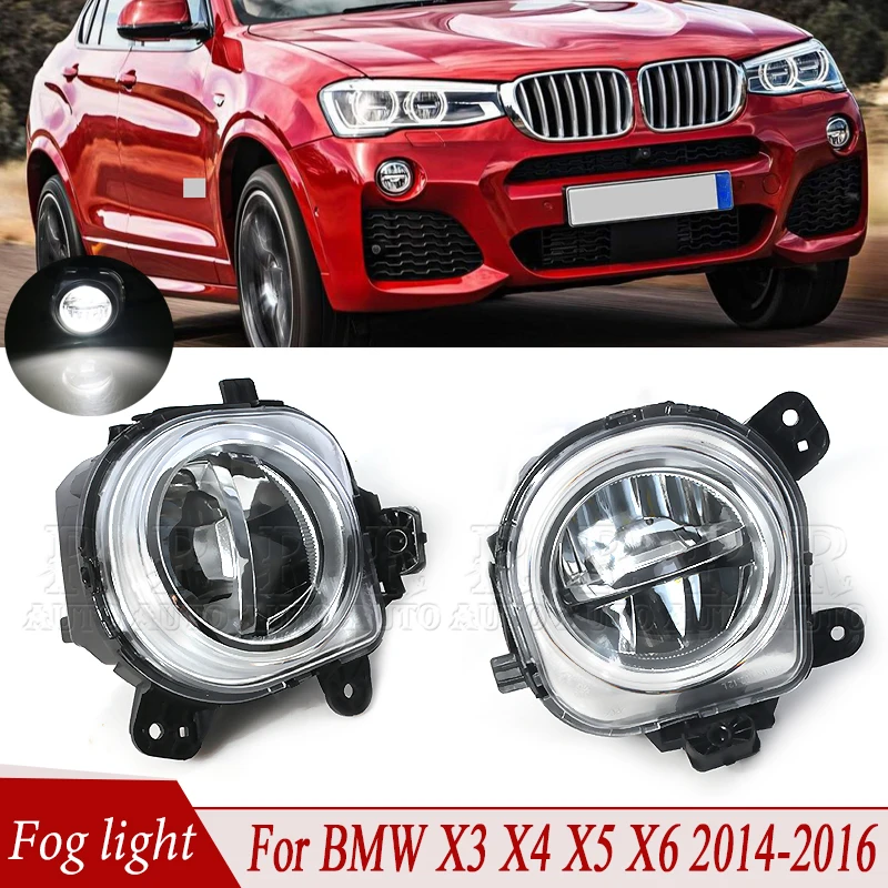 Front Bumper DRL LED Fog Light Lamp For BMW X3 F25 X4 F26 X5 F15 F85 X6 F86 F16 2014-2016 Driving Lamp 63177317251 63177317252