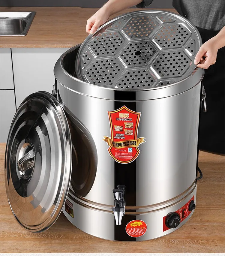 Multi-function Stainless Steel Electric Food Steamer Warmer Heating Element Water Boiler Buckets Italy Pasta Cooker Automatic