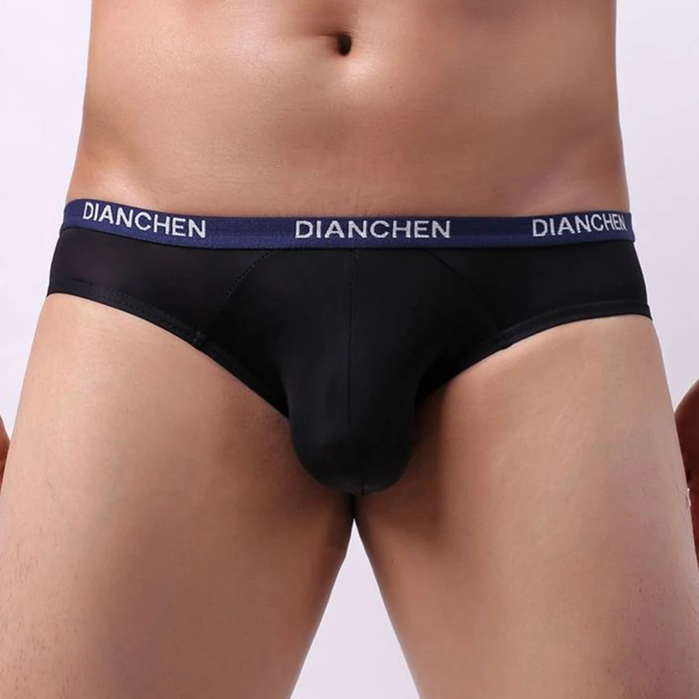 

Удобные мужские дышащие трусы с низкой талией и мешочком, однотонные трусы из нейлоновой ткани и спандекса