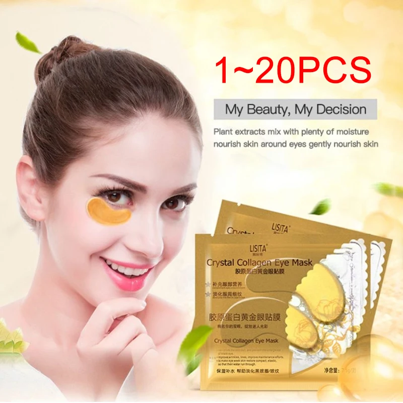 

Gold Hyaluronic Acid Eye Mask 1-20 PCS Remove Dark Eye Circles Collagen Eye Patches Moisturize Eye Masks Korean Skincare Product