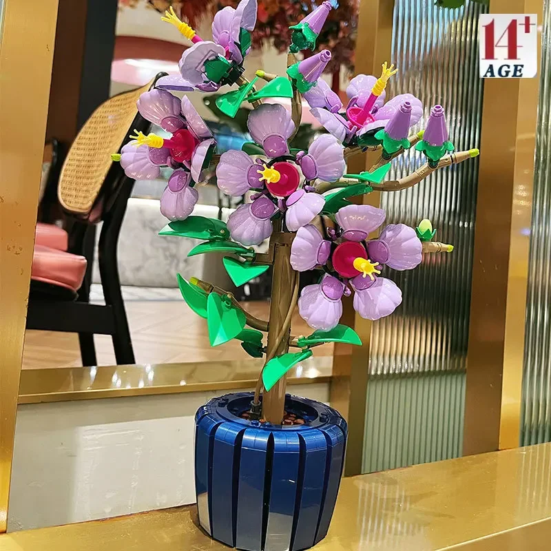 مجموعة BOTANICAI مجموعات مكعبات بناء زهرة الكركديه 10372 متوافقة مع Legoed مناسبة لهدايا عيد الميلاد، 660 قطعة #2