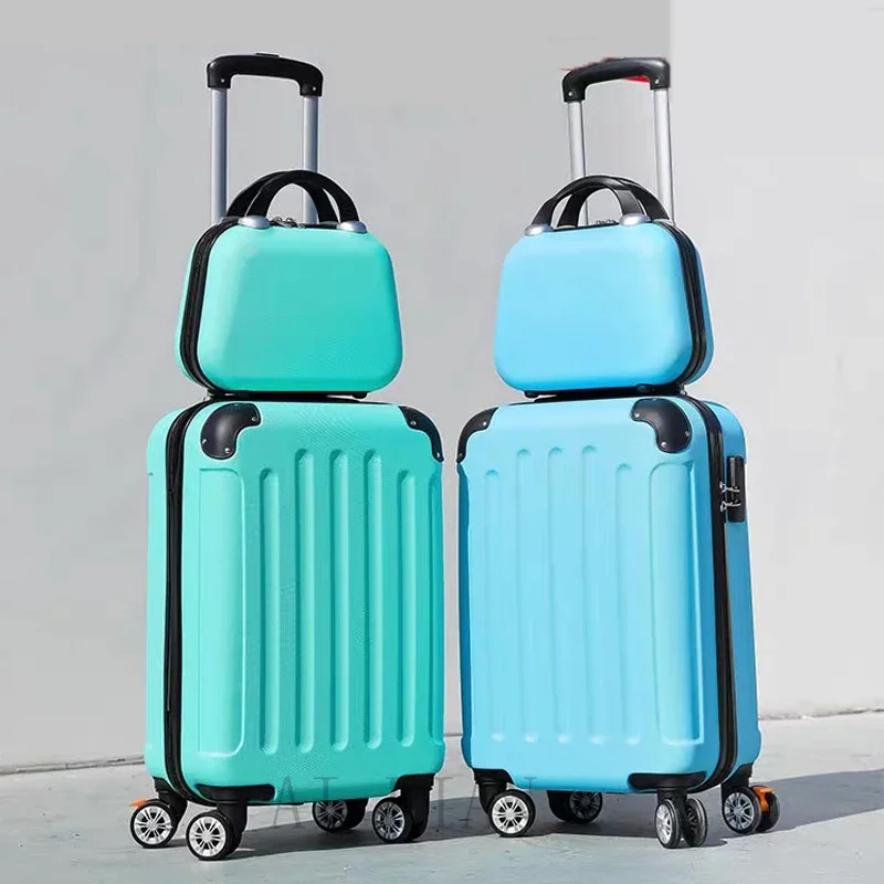 New Rolling luggage set suits and travel bags with spinner wheels 20'' carry on cabin trolley luggage big large capacity