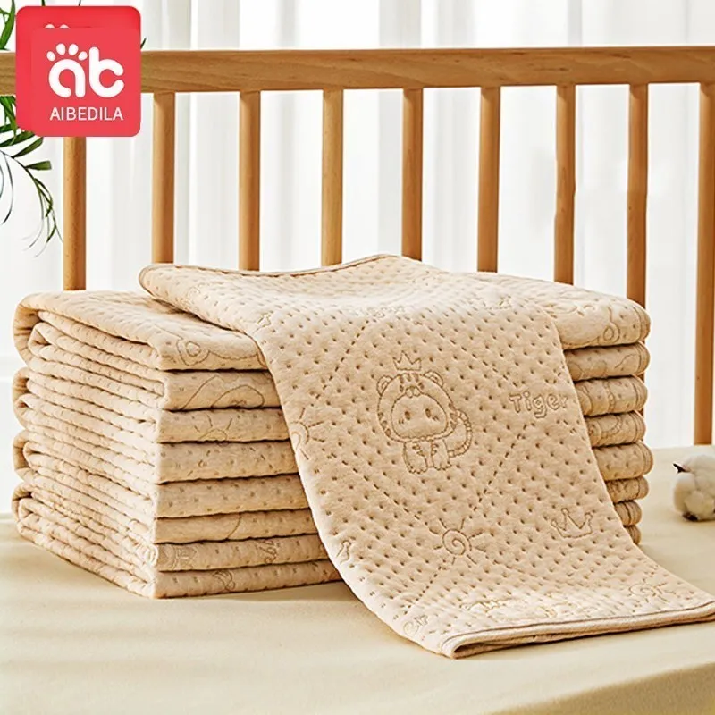 AIBEDILA Diaper Changing Mat for Baby Items Cribs Diapers Newborns Washable Breathable Large Size Color Cotton Diaper Pad AB6500