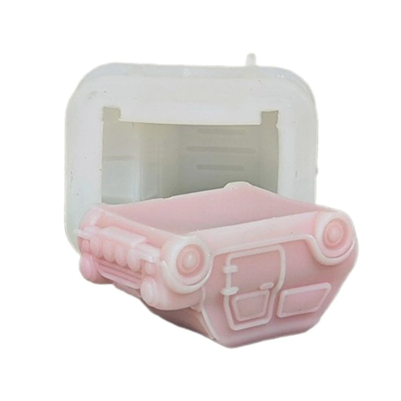 Molde silicone formato ônibus 3D para fazer velas, faça você mesmo, sabão, moldes resina