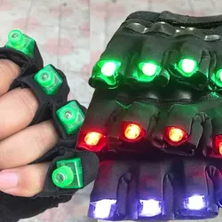 Laser Gloves Flashing LED Gloves Colorful Finger Lights Bright Props for Carnival Dance Costume Easter Party Favors Glow Mittens