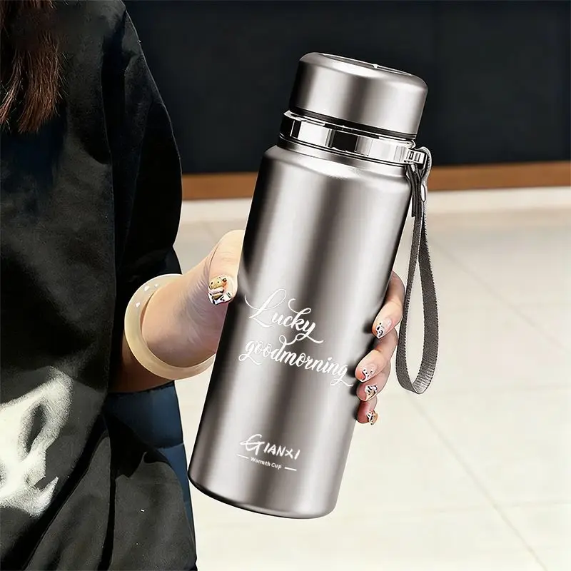 Gianxi Neue Thermosflasche, große Kapazität, tragbare Teetasse, Edelstahl, hochwertiger Wasserbecher, Outdoor-Sport-Thermosbecher