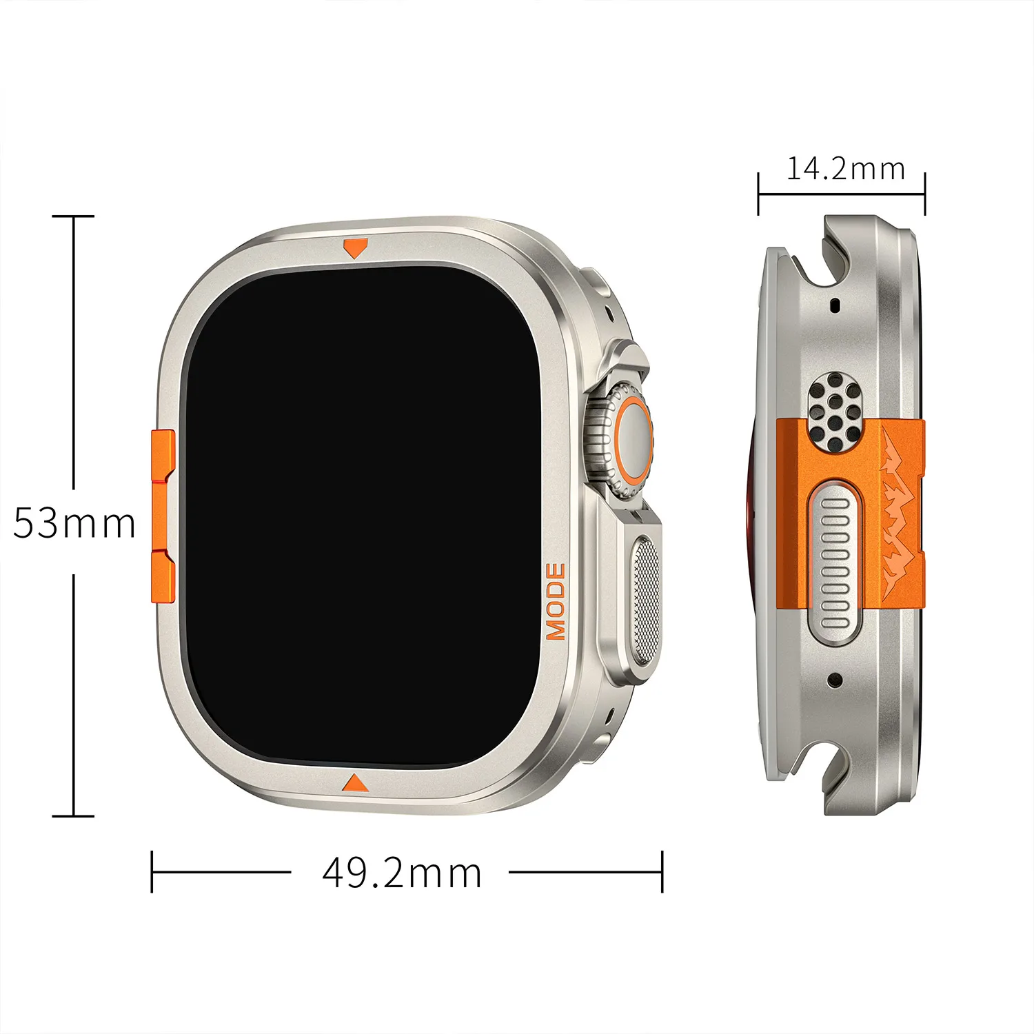 Die Schutzhülle ist geeignet für die Metallgehäuse der Apple Watch Ultra 3/2/1 (49mm), Serie 11/10 (46mm), 6/5/4 (44mm). – Detail 2