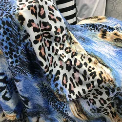 Milk Silk Leopard Print Milk Silk Fabric Four Sided Elastic Fabric Dress Yoga Pants Clothing Dance Latin