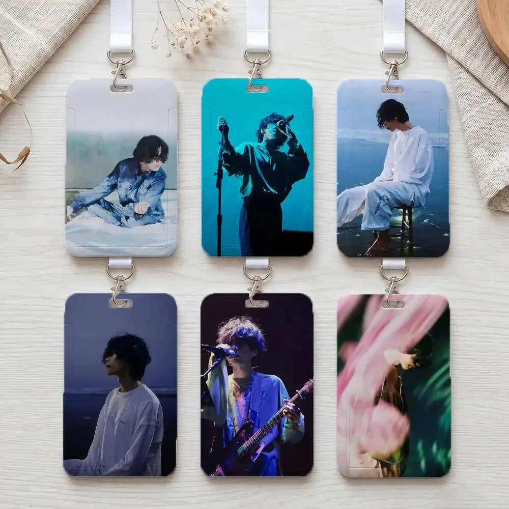 Popular Singer Y-Yonezu K-Kenshi  Portable Office Staff Badge Card Cover Lanyard Card Case