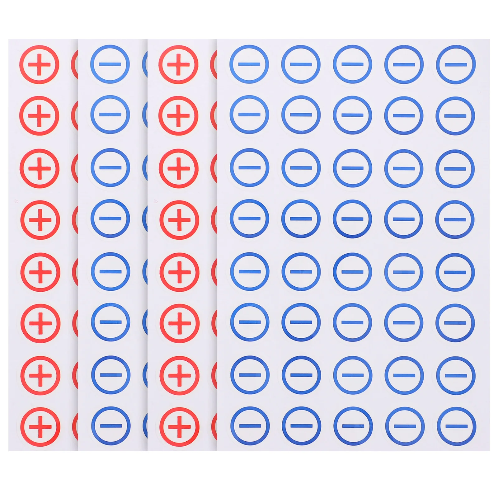 20mm Polarity Stickers Clear Identification Strong Adhesive Safety Compliance Warning Labels Signs Decals Electrical