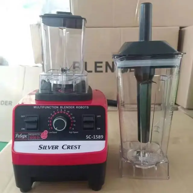 Heavy Duty High Speed Power 4500w/5500w Blender Silver Crest 2 Jar Blender For Home And Restaurant Use