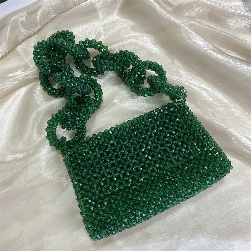 Imagem -05 - Mão Tecido Frisado Bolsa de Ombro para Mulheres Bolsa Laranja Bolsas Flip Luxo Bolsas de Noite Cristal de Alta Qualidade Ins Moda Novo