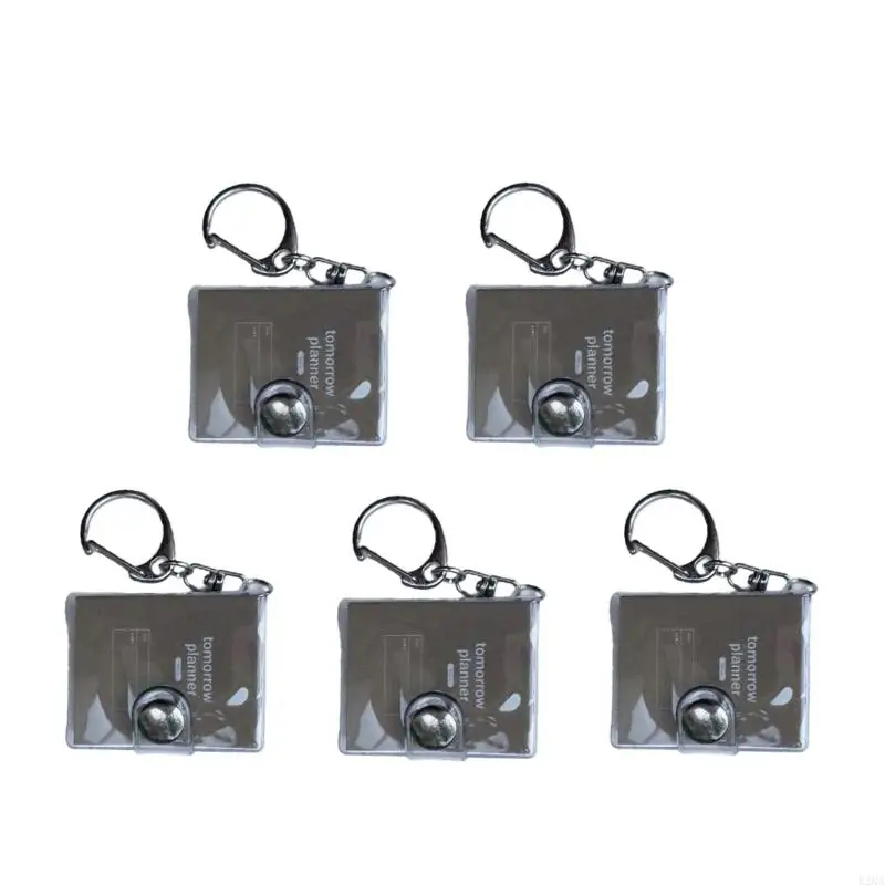 5pcs Small Travel Notebook Keychain Miniature PVC Bloc-notes Journal avec clés pour sacs à main