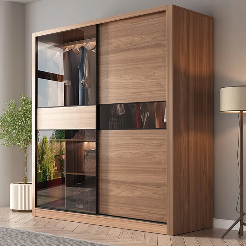 

Modern Sliding Doors Wardrobe Wooden Support Ideas Drawers Cabinet Wardrobes Organizer Shelves Guarda Roupa Home Furniture