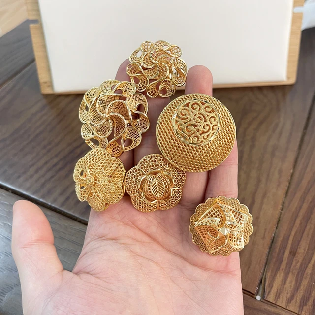 Big Round Ring For African Women men Gold Color Ring Ethiopian Wedding Jewelry arab india nigeria middle East Rings AliExpress