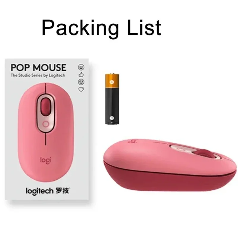 Logitech POP Wireless Bluetooth Mouse Silent Touch Technology Multi-device Compatible Compact and Lightweight for PC Laptop Mac