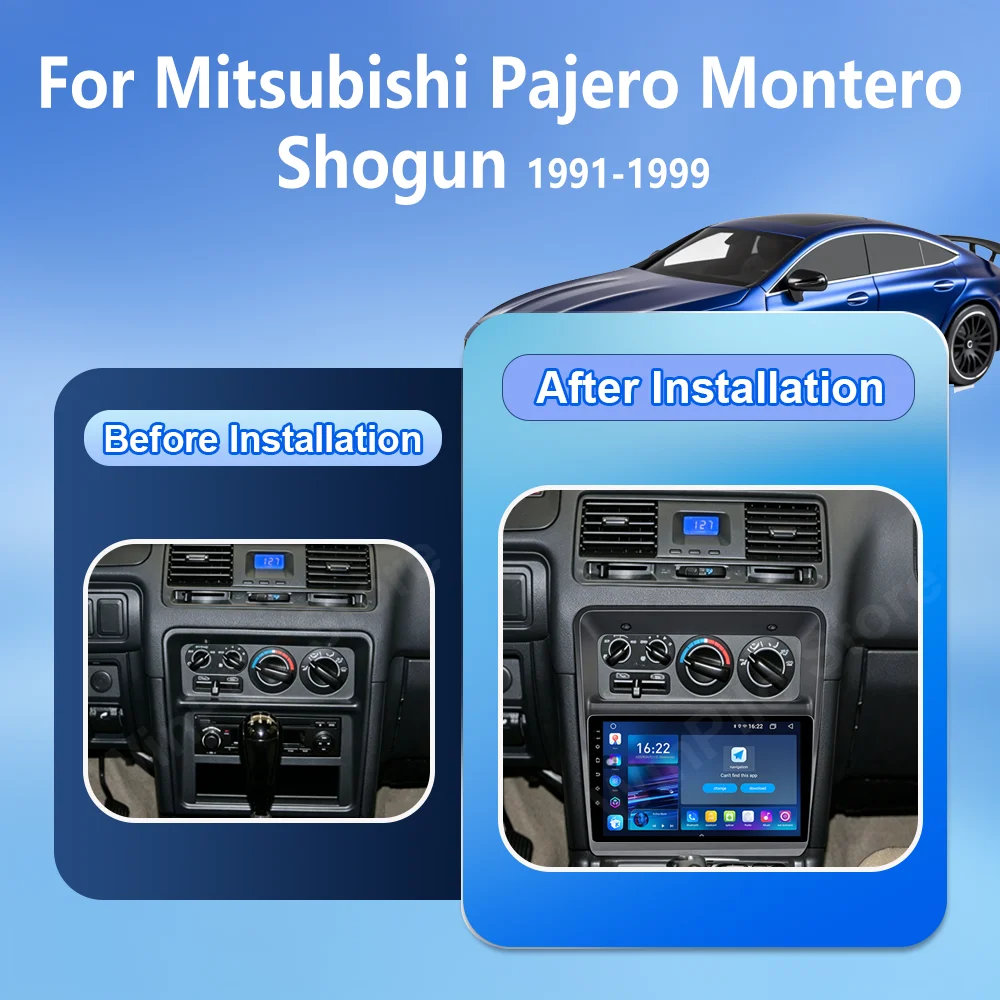 Android 16 Carpaly For Mitsubishi Pajero Montero Shogun 1991-1999 Auto Multimedia Video Player Wireless Carplay Radio Navigation