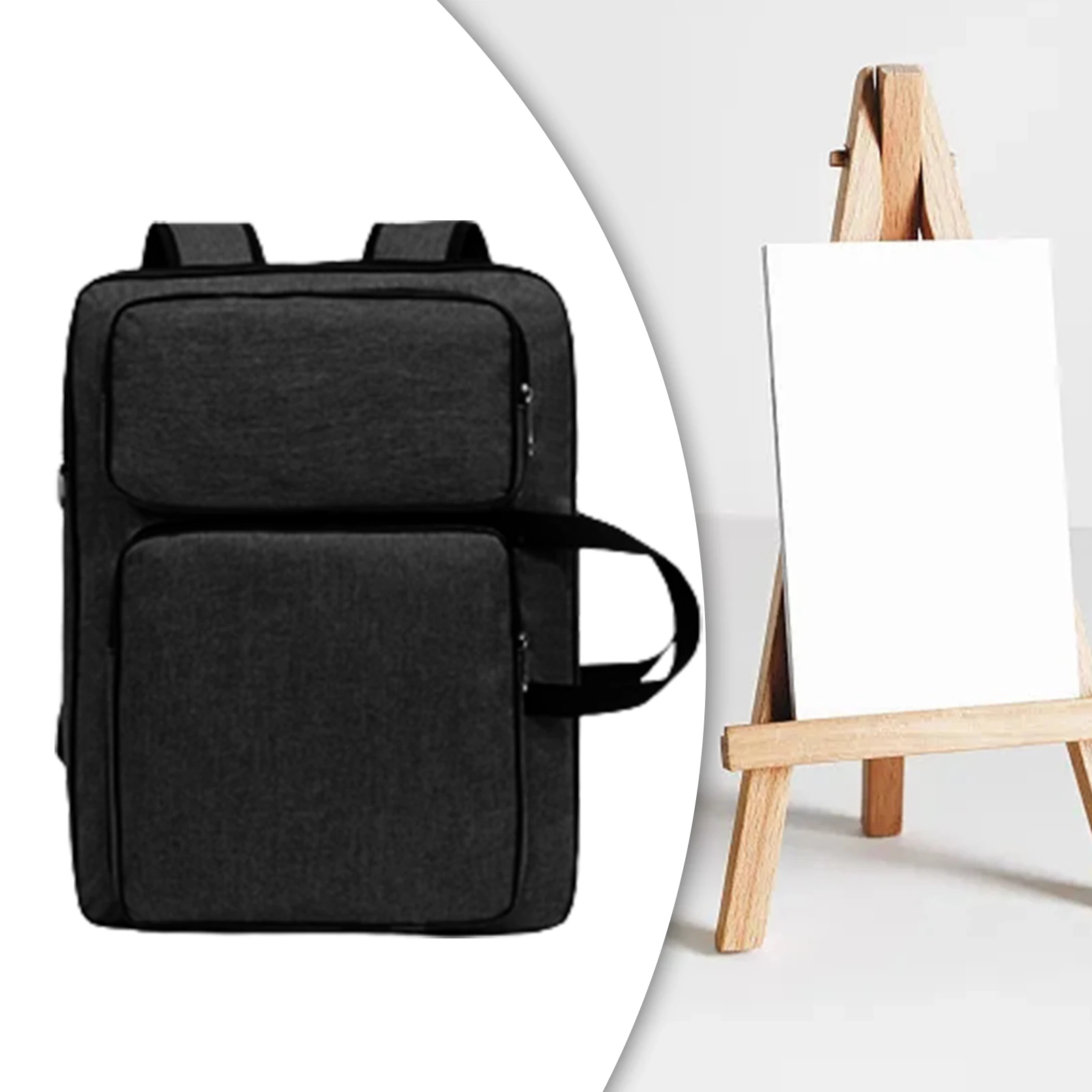 Multifuncional Artist Portfolio Backpack, Carry Shoulder Bag, Drawboard Tools, Caso de Viagem para Desenho, Esboço, Pintura