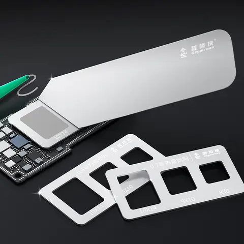 Repair Man Thermal Paste Stencil and Scraper Non-magnetic Stainless Steel Knife for Phone Mainboard Chip CPU Maintenance Tool