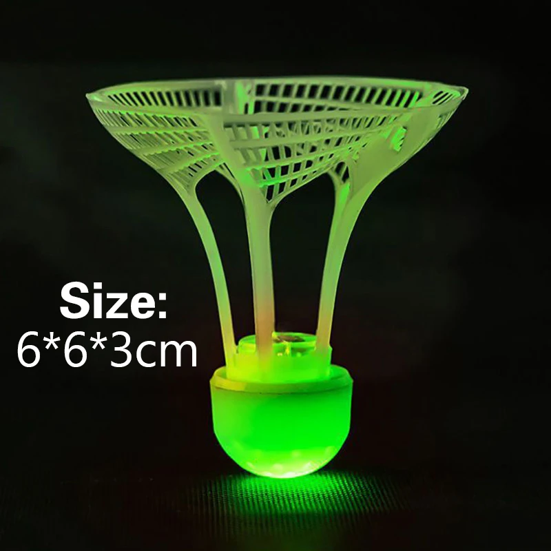 Glow-In-The-Dark Windproof Badminton Shuttlecock Ball Wind Resistance Training Accessoires Night Outdoor Sport Supplies