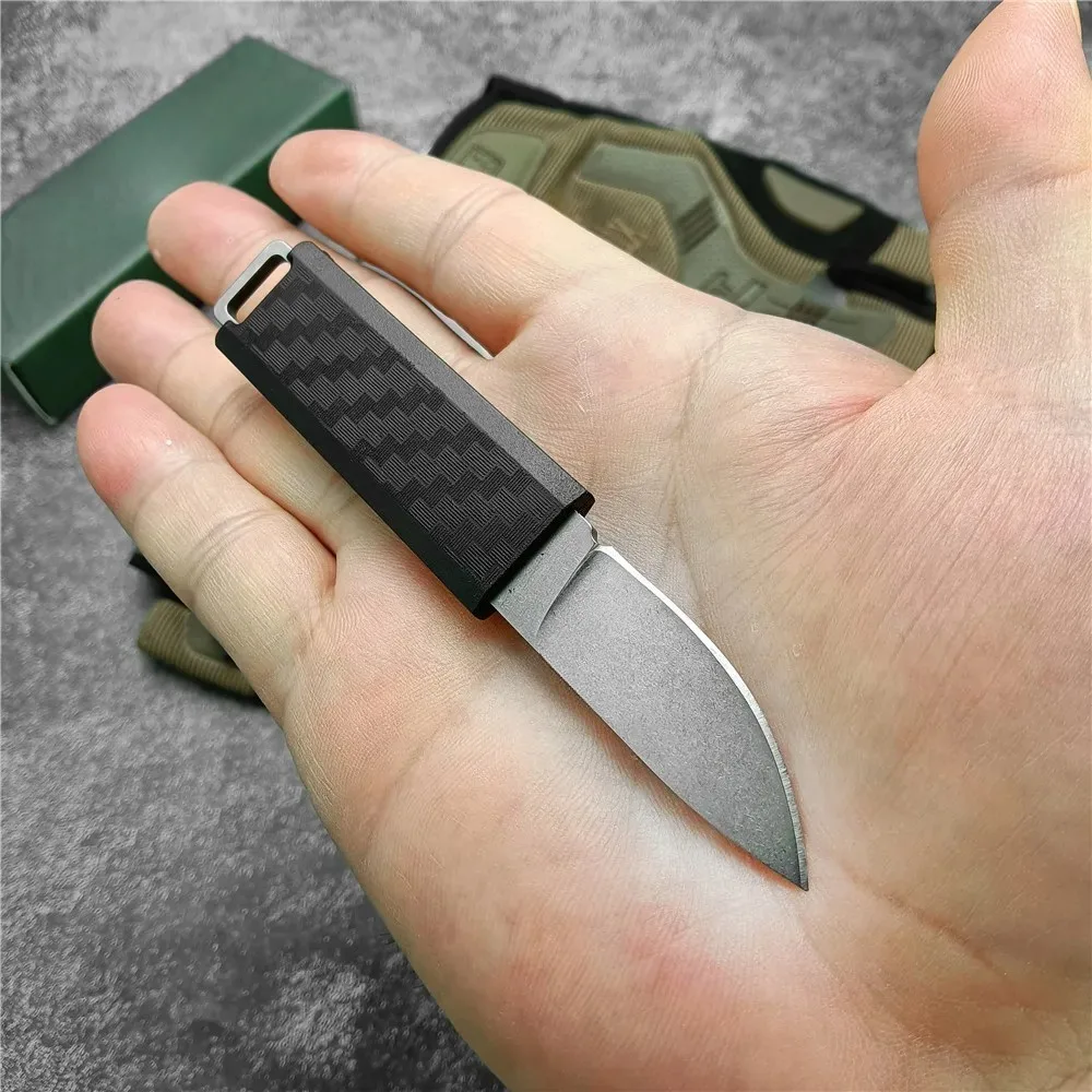 عالية الجودة شفرة مثبتة سكين 1.74 "الخارجية الإنقاذ فائدة أداة الحجر شفرة النايلون مقبض غمد مع كليب سكاكين الجيب