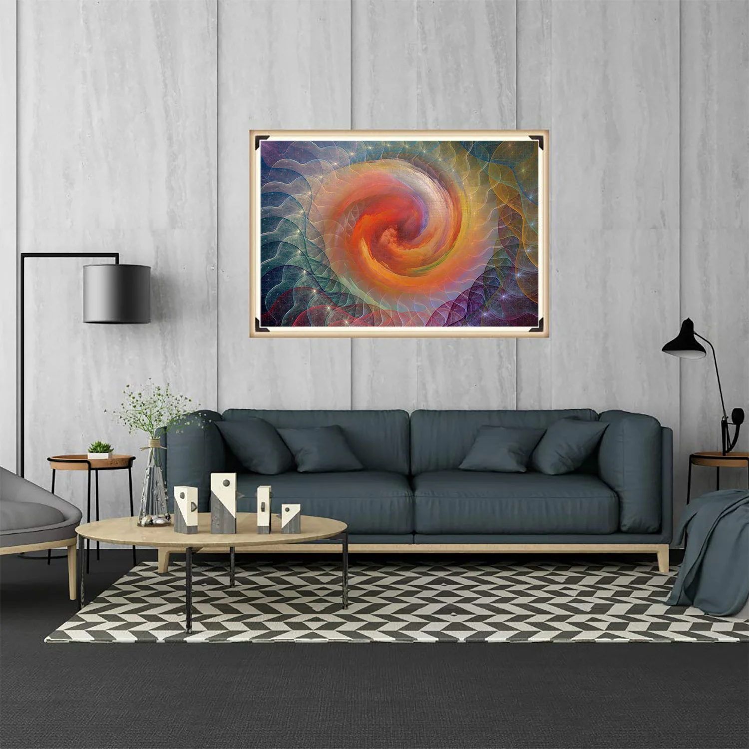 1000 sztuk Gradientowa mandala Układanka Wystrój domu Dorośli Gry logiczne Rodzinna zabawa Puzzle podłogowe Zabawki edukacyjne dla dzieci