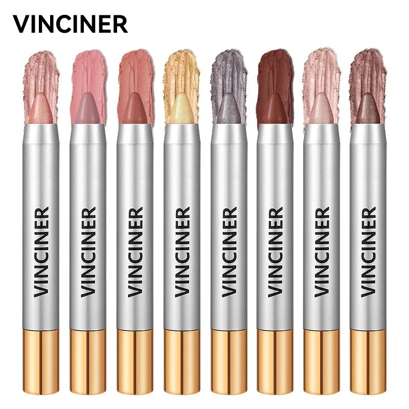 

VINCINER 8 Color Eye Shadow Shiny Pearl Texture Waterproof Lasting 12h No Fading Professional Fashion Eye Shadow Cosmetics 3.8g