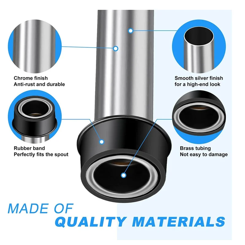 

AD23-2 шт. переливная труба для раковины 7,48 дюйма, сетчатый фильтр для раковины, сливная трубка для отверстий, пробка для труб, трубы для ванной комнаты