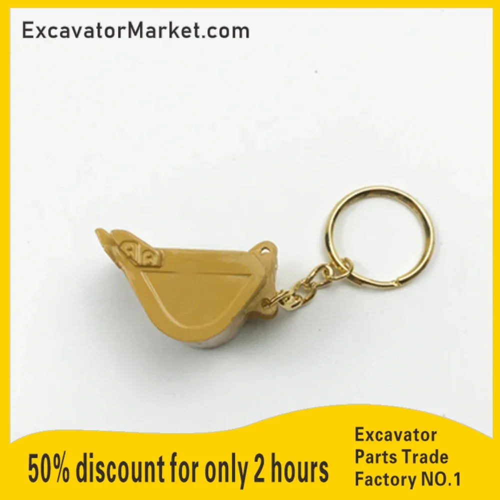 50pcs Bucket Key Chain for CA Excavator Heavy Equipment Keychain High Quality Accessories