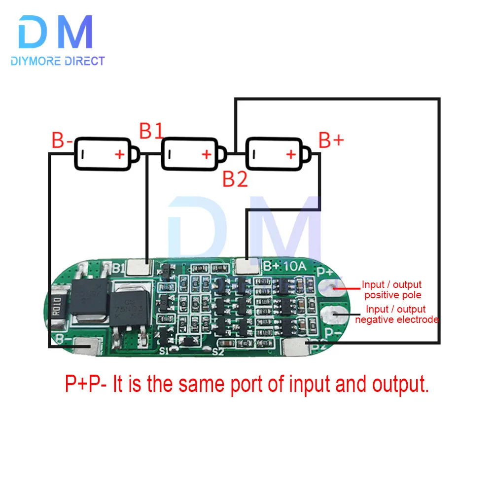 3S 10A 11.1V 12.6V Pin Lithium Sạc Bảo Vệ Mô-đun Cho 18650 Li-ion Pin Lipo Tế Bào BMS 3.7V JH-996193