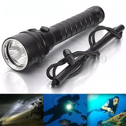 New Waterproof 50000LM 3x T6 LED Scuba Diving Flashlight Underwater 100M Torch Without Battery