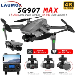 ZLL SG907 MAX GPS Drone 4k Profesional 5G FPV WiFi z 3-osiowym Gimbal kamera HD ESC bezszczotkowy Moto RC QuadcopterVS KF102 Max