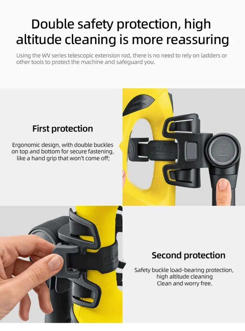 جديد Karcher Limpia Cristal Ventanas مُنظف نوافذ WV1 ملحقات عمود التمديد