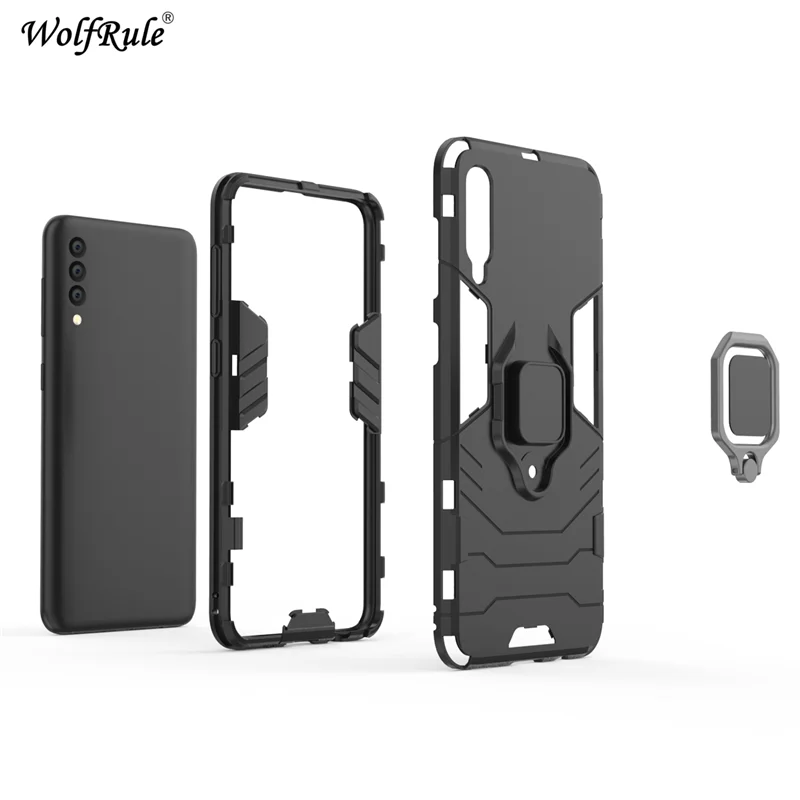 For Samsung Galaxy A50 Phone Case TPU Hard PC For Samsung A50 Case Ring Holder Stand Magnetic Armor Case For Galaxy A50 SM-A505F