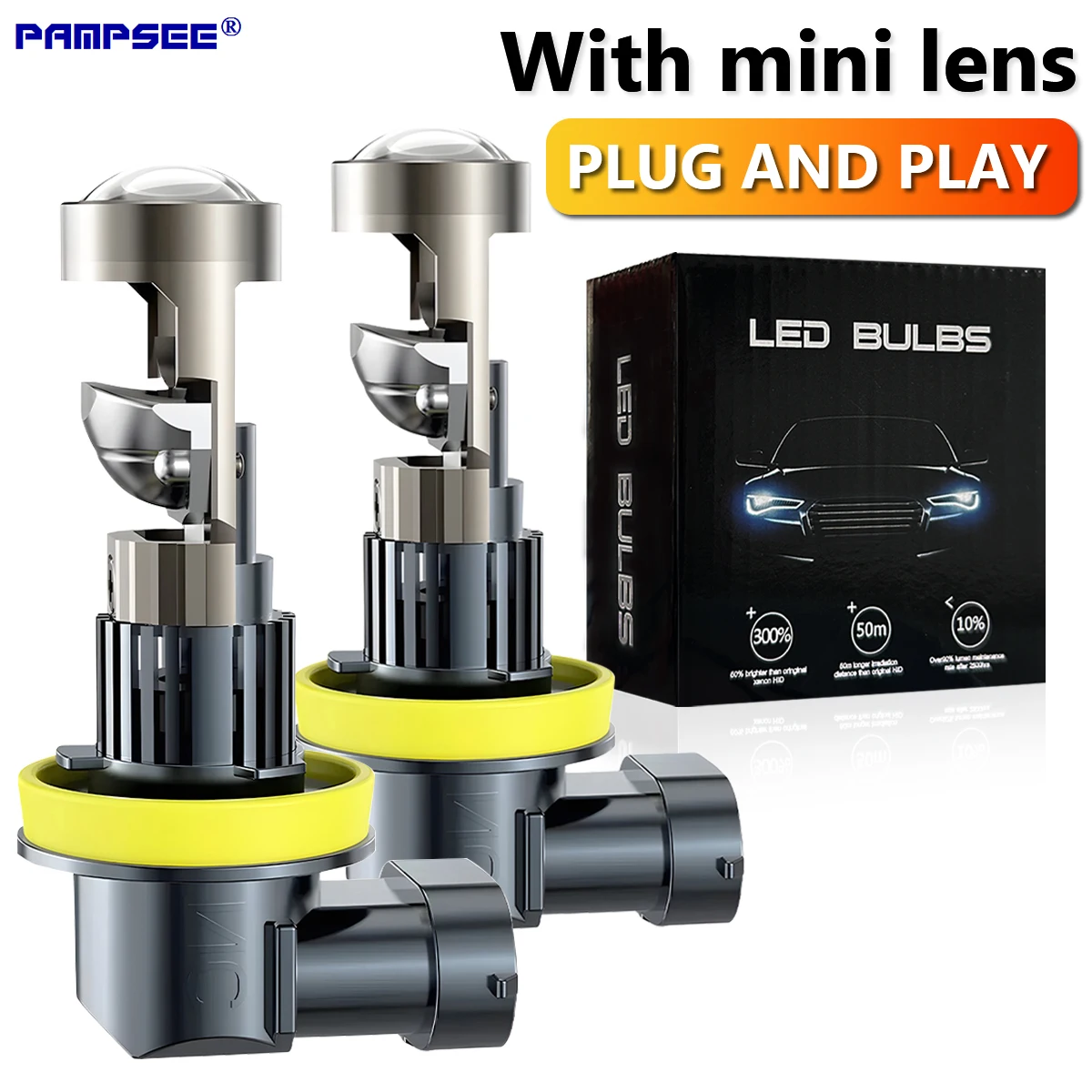 H7 H4 Led Lens 1:1 …