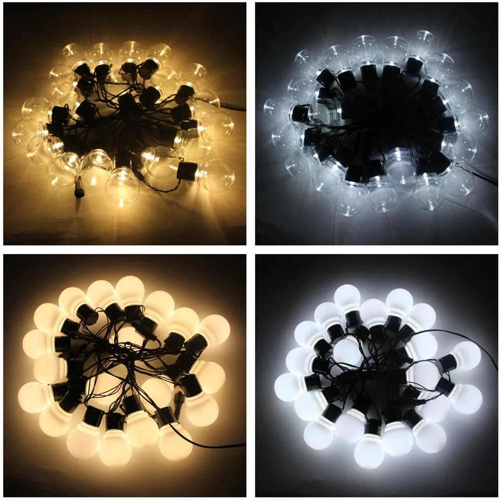 Guirxiété Lumineuse pour Décoration de Mariage, 20LED, 6m, pour l'Extérieur, Globe, Féerique, pour Bricolage, ixde Noël et Nouvel An, pour la Maison